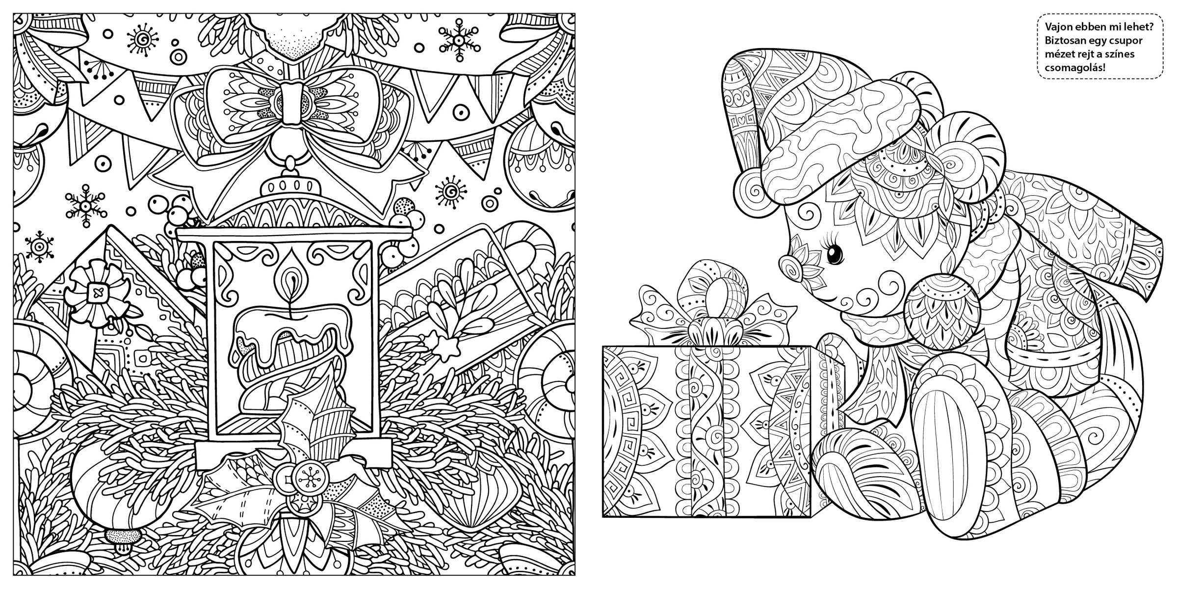 Karácsonyi meglepetés színező