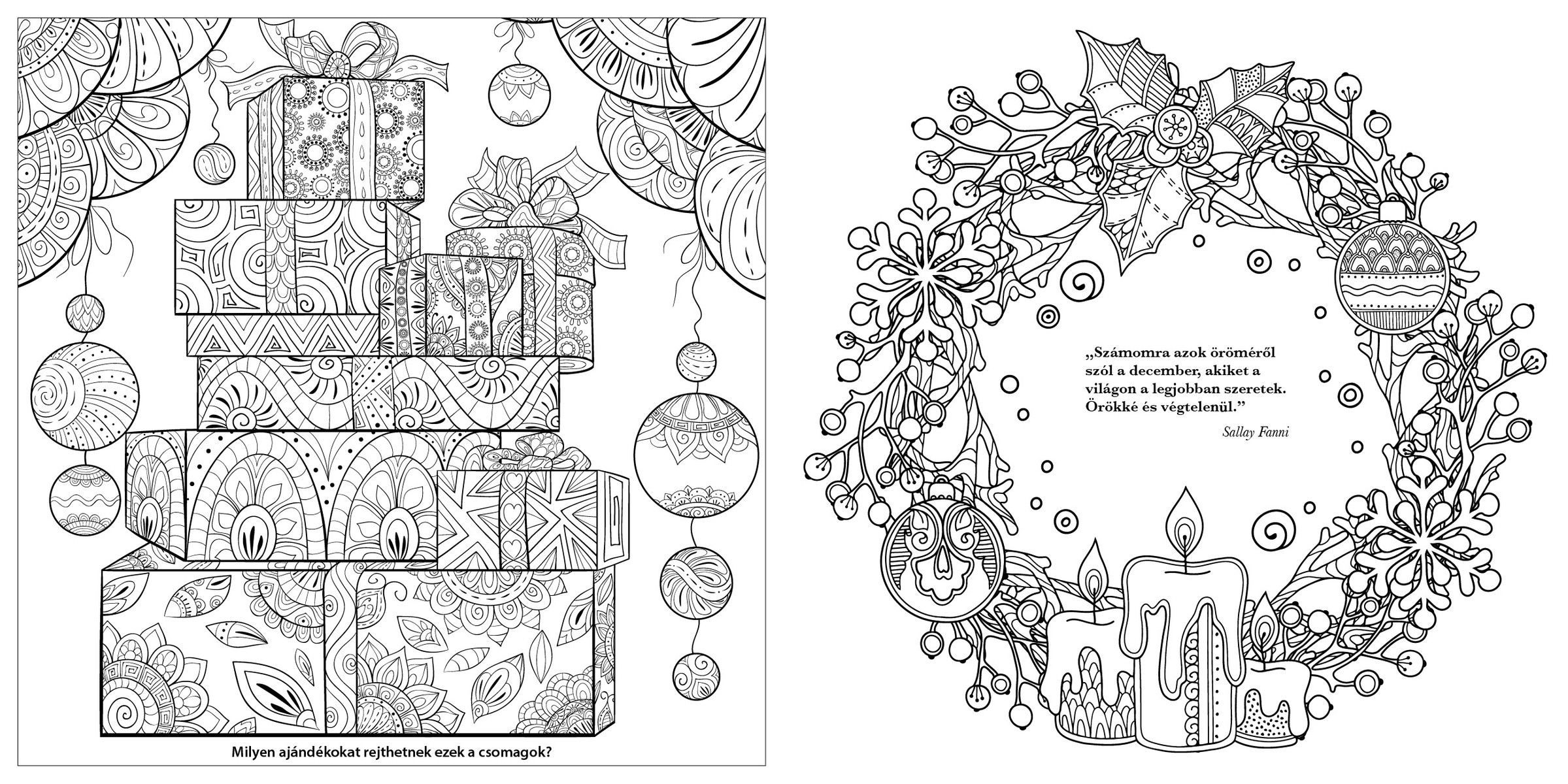 Karácsonyi meglepetés színező