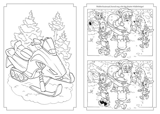 Mikulás meglepetések – mondókás kifestő